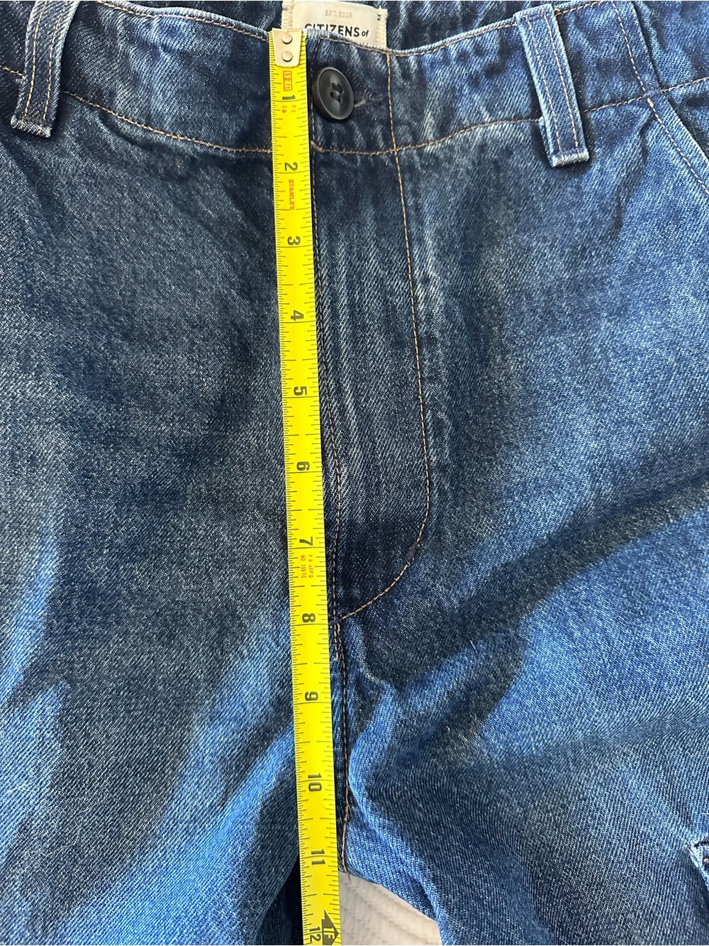 Citizens Of Humanity Dark Blue Wide-Leg Cargo Jeans - Picture 13 of 15